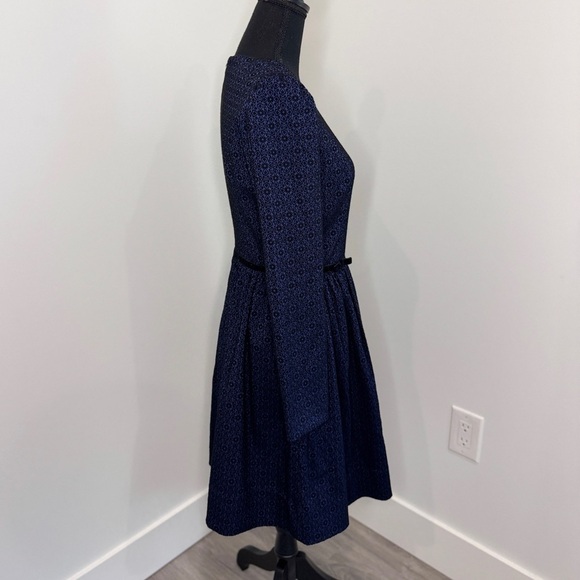 Gal Meets Glam Collection Callie Print Long Sleeve A-Line Dress (Sz 4) - Picture 8 of 10